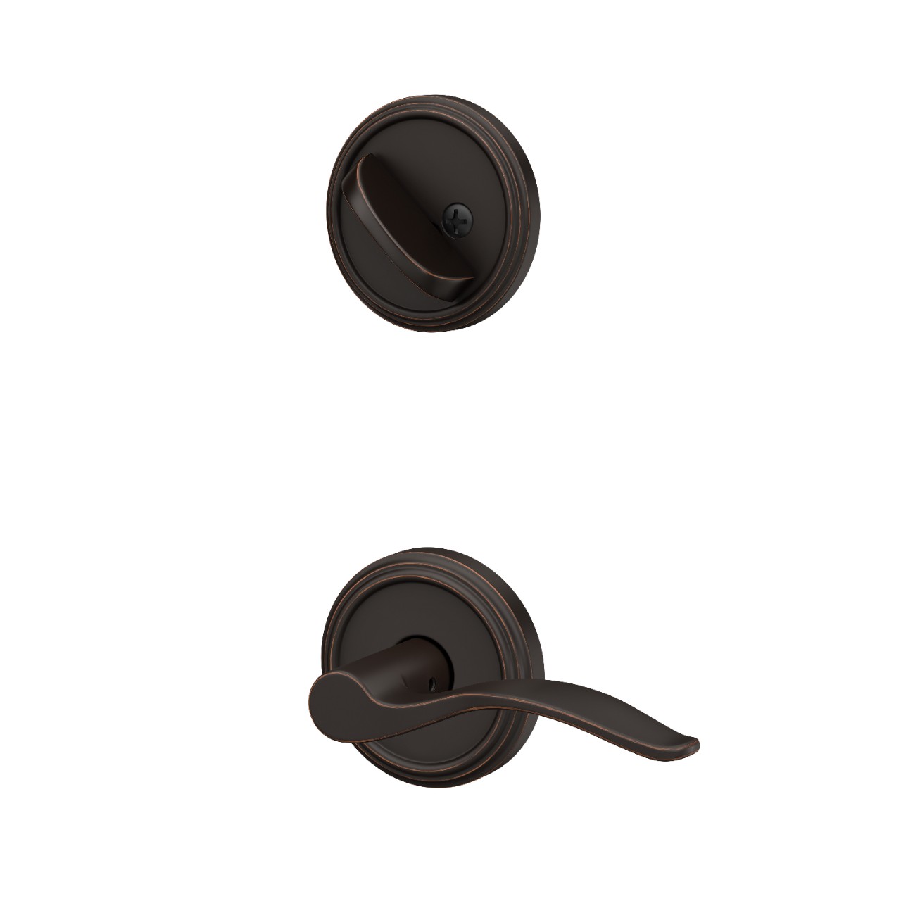 Inactive Handleset Interior with Pennant Lever