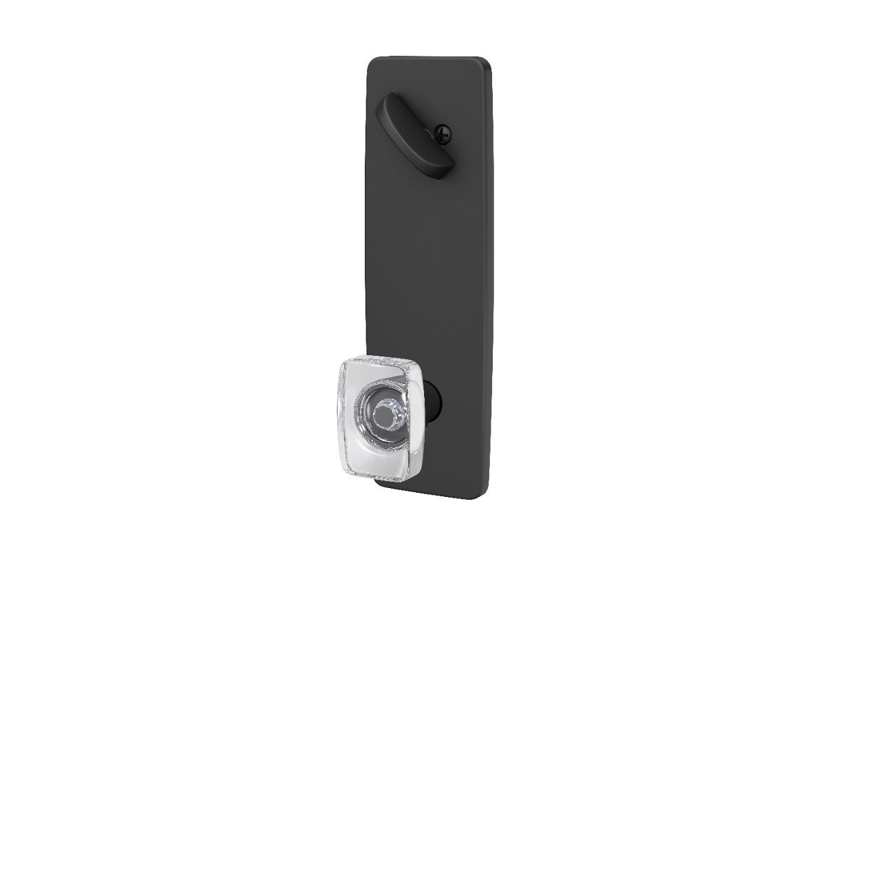 Greene 3/4 Trim Single Cylinder Handleset Interior with Caine Glass Knob