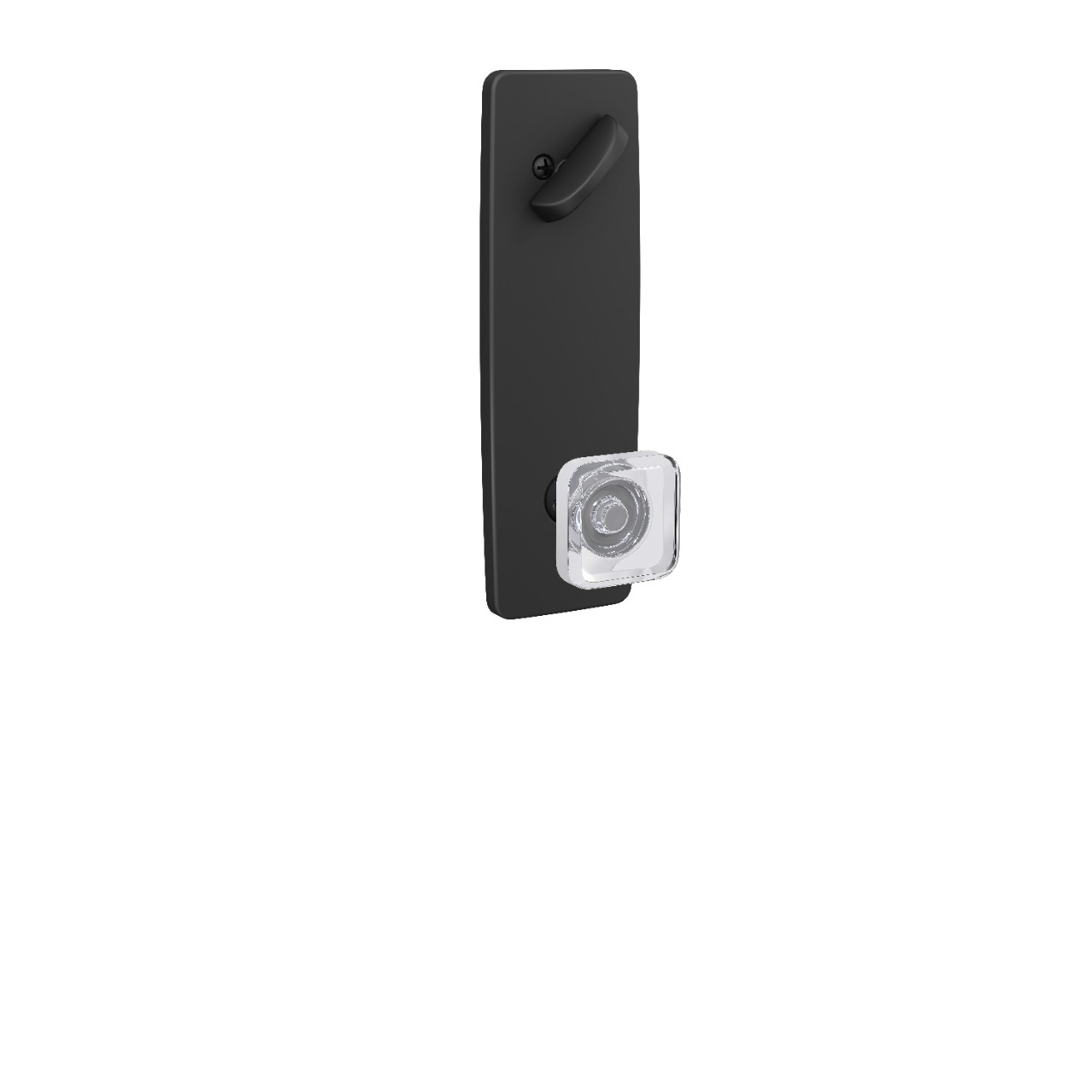 Greene 3/4 Trim Single Cylinder Handleset Interior with Kyle Glass Knob