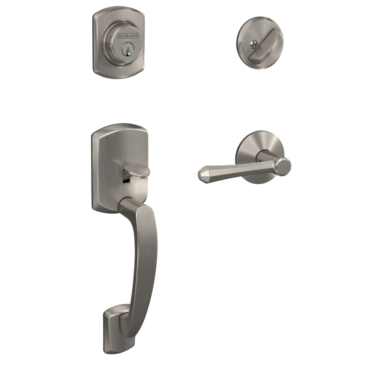Custom Single Cylinder Handleset and Dempsey Lever with Kinsler Trim