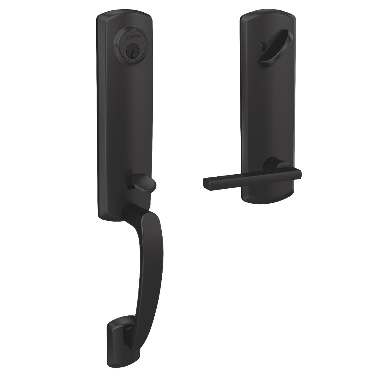 Custom 3/4 Trim Single Cylinder Handleset and Latitude Lever with Greenwich Trim