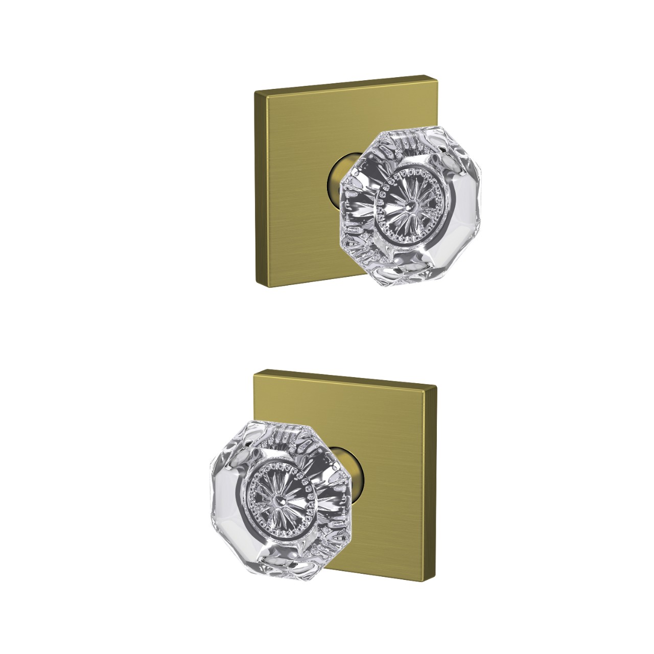 Custom Alexandria Glass Non-Turning Knob