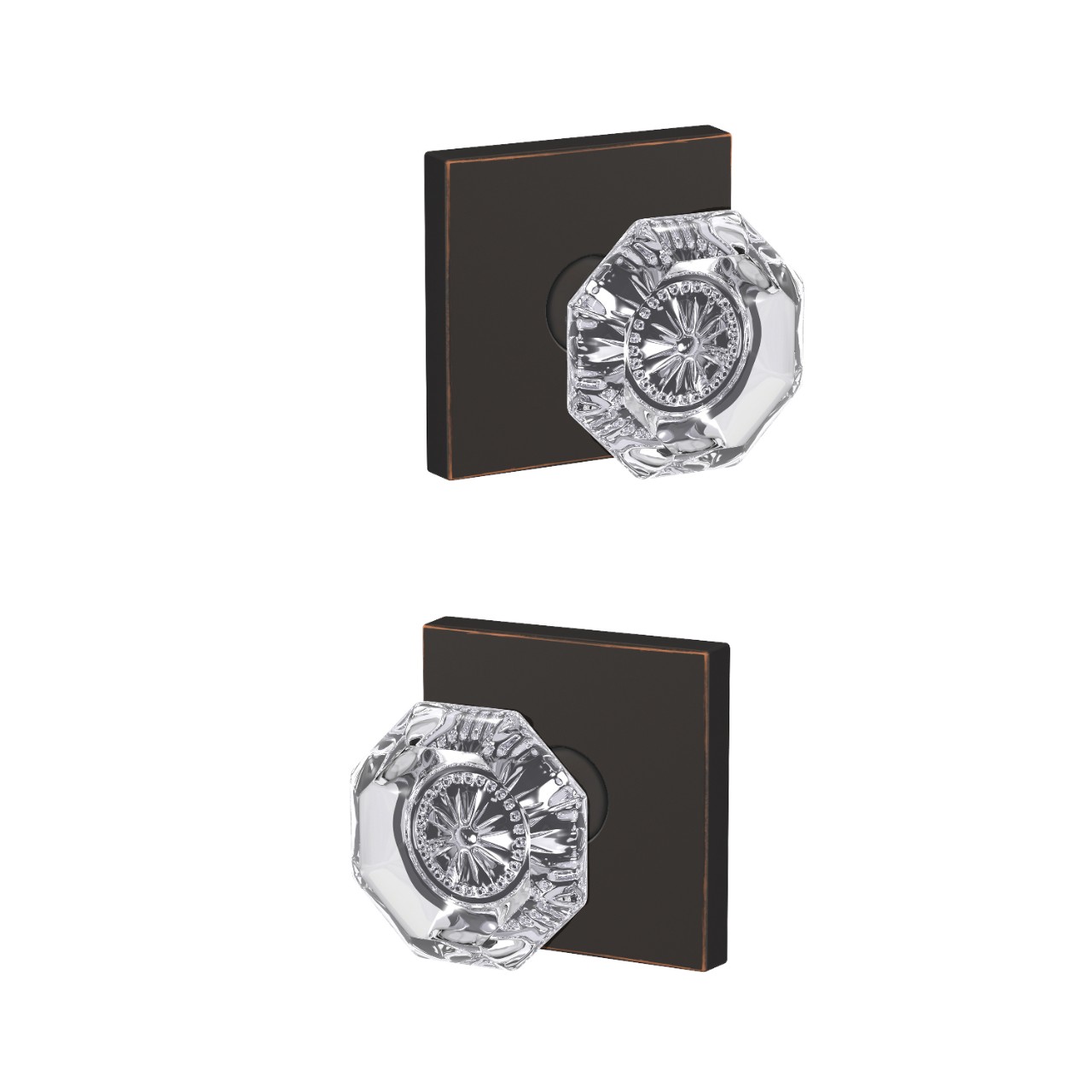 Custom Alexandria Glass Non-Turning Knob