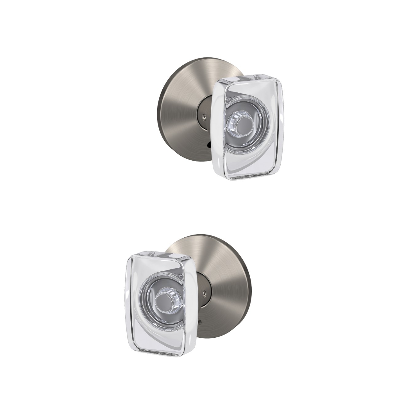 Custom Caine Hall-Closet and Bed-Bath Lock Glass Knob