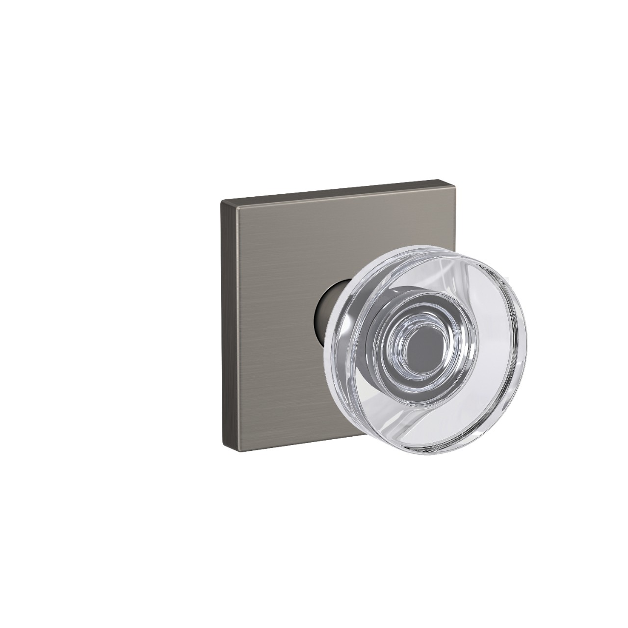 Custom Dawes Glass Knob Hall-Closet and Bed-Bath Lock