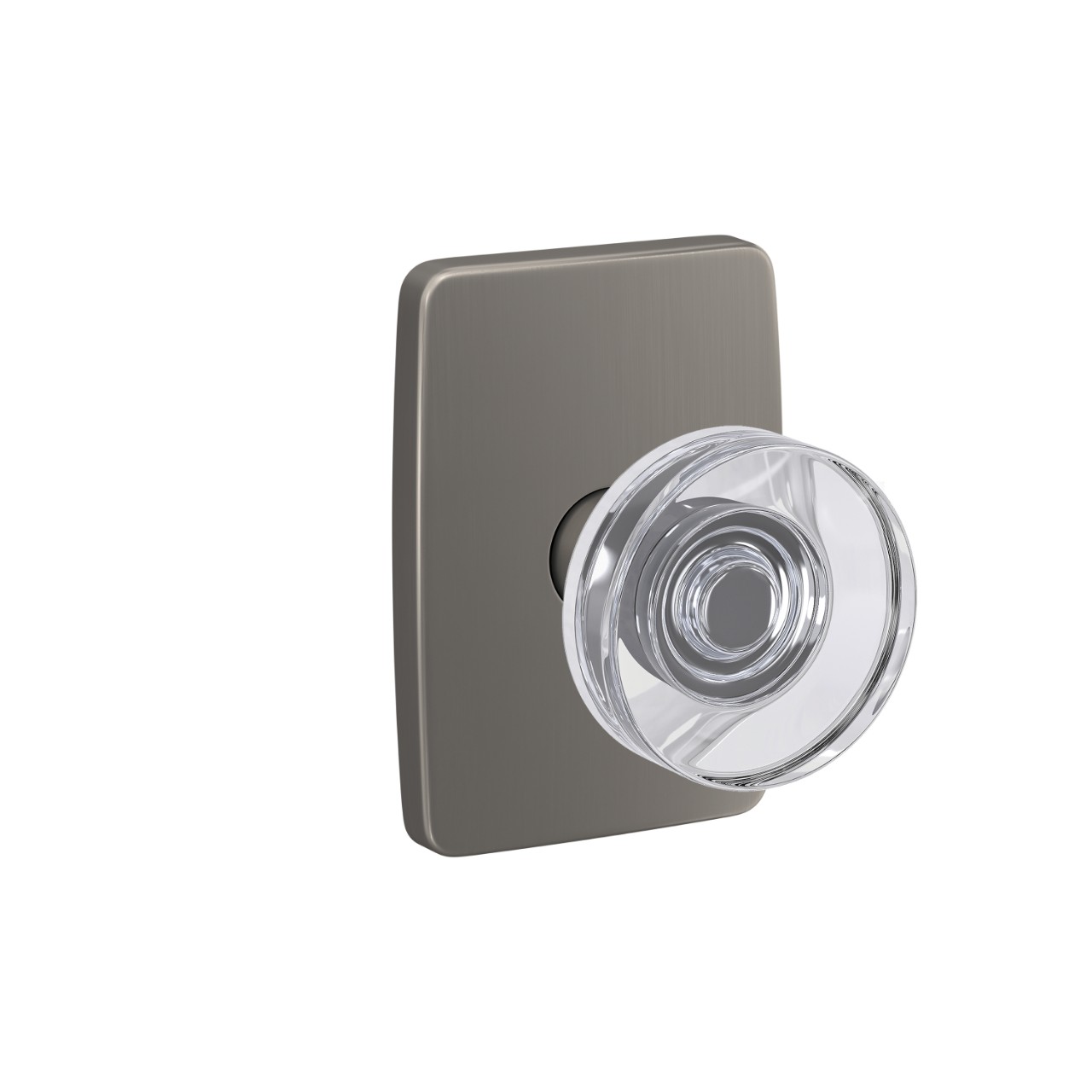 Custom Dawes Glass Knob Hall-Closet and Bed-Bath Lock