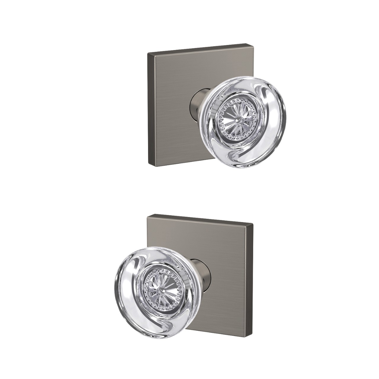 Custom Hobson Glass Non-Turning Knob
