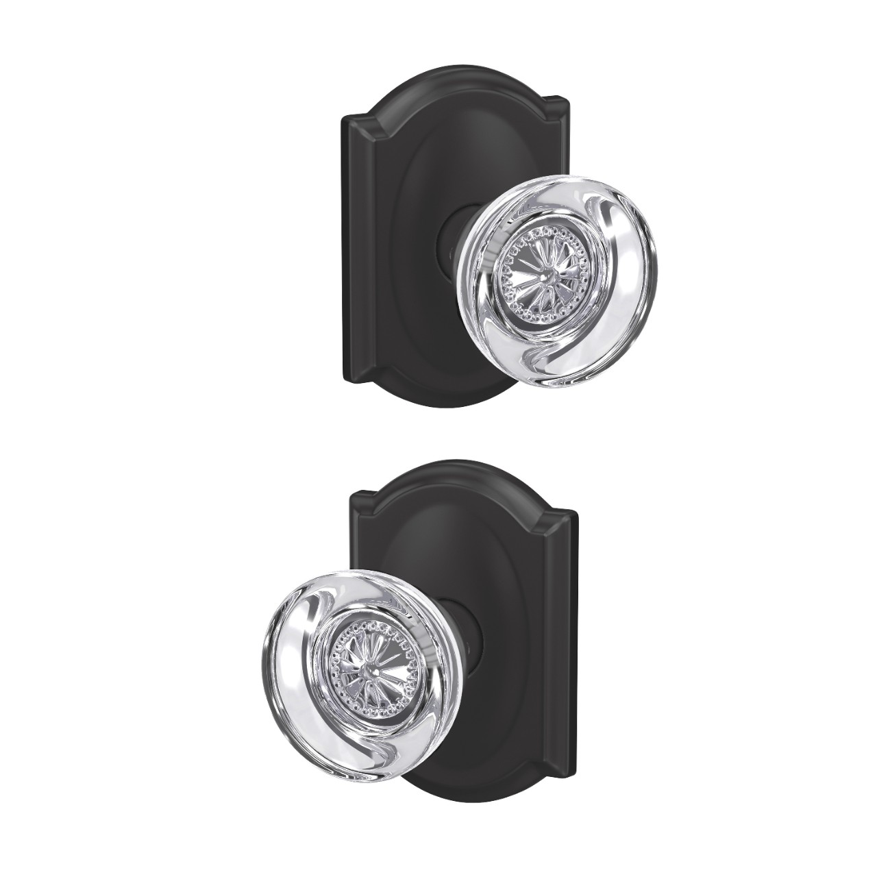 Custom Hobson Glass Non-Turning Knob