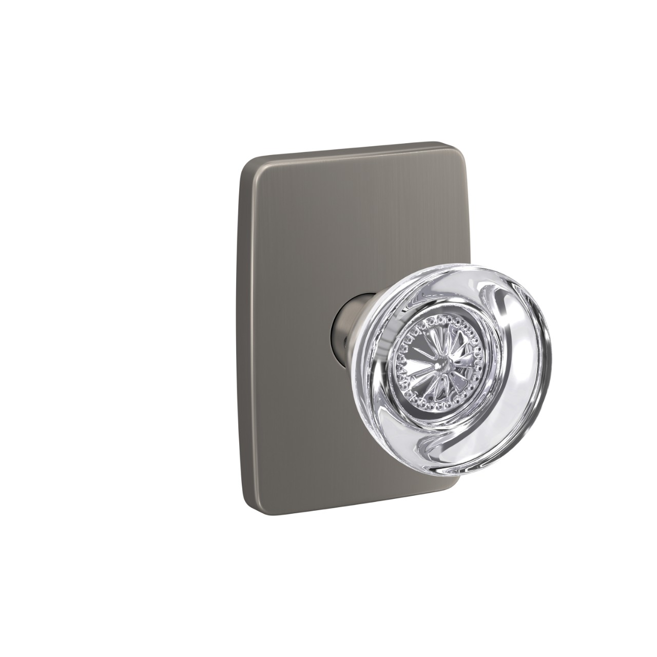 Custom Hobson Glass Knob Hall-Closet and Bed-Bath Lock