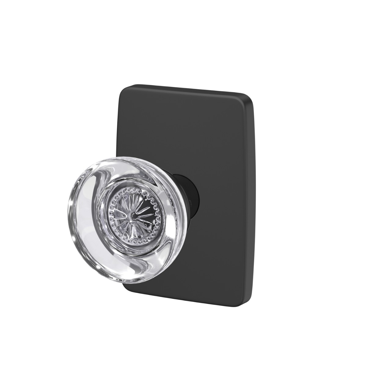 Custom Hobson Glass Knob Hall-Closet and Bed-Bath Lock