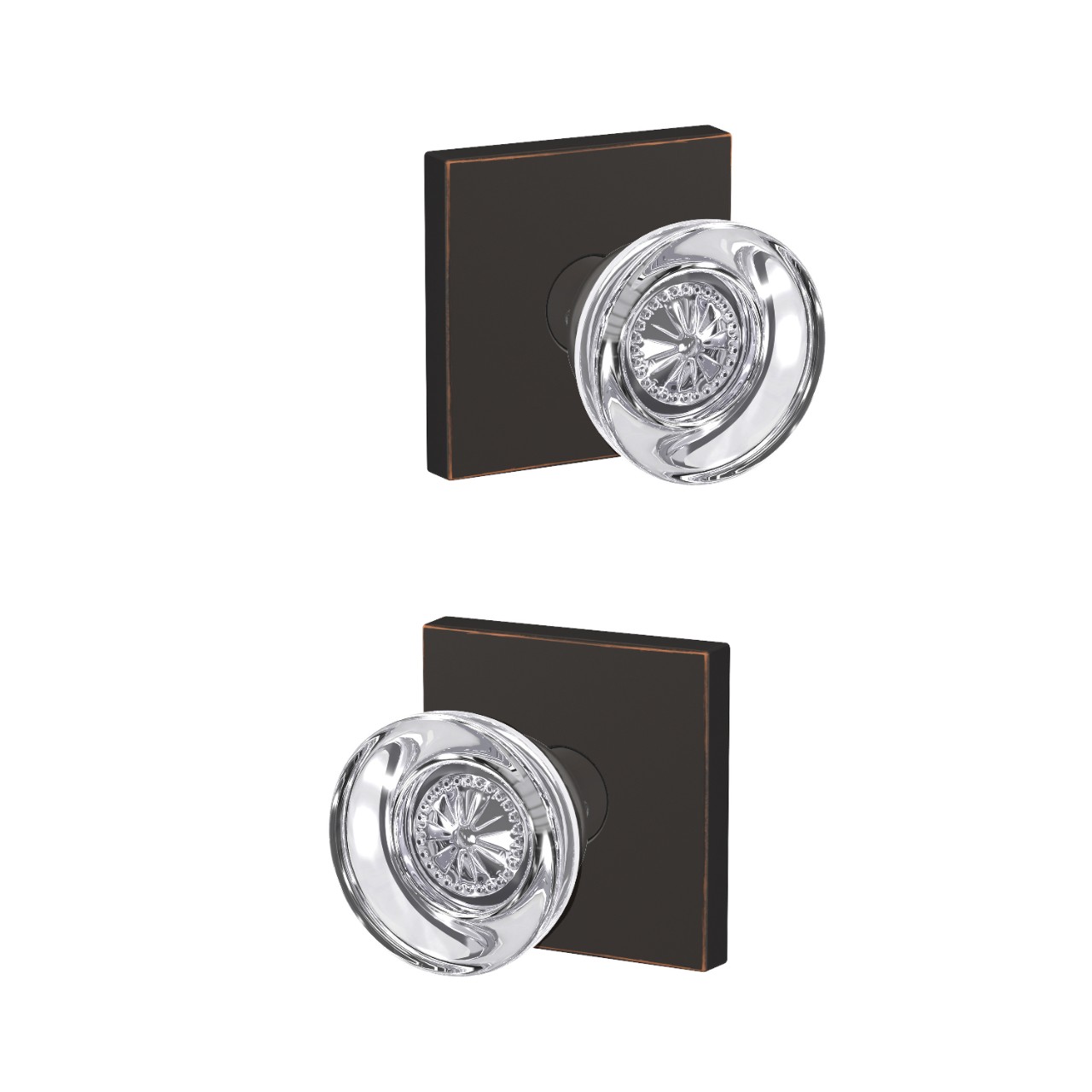 Custom Hobson Glass Non-Turning Knob