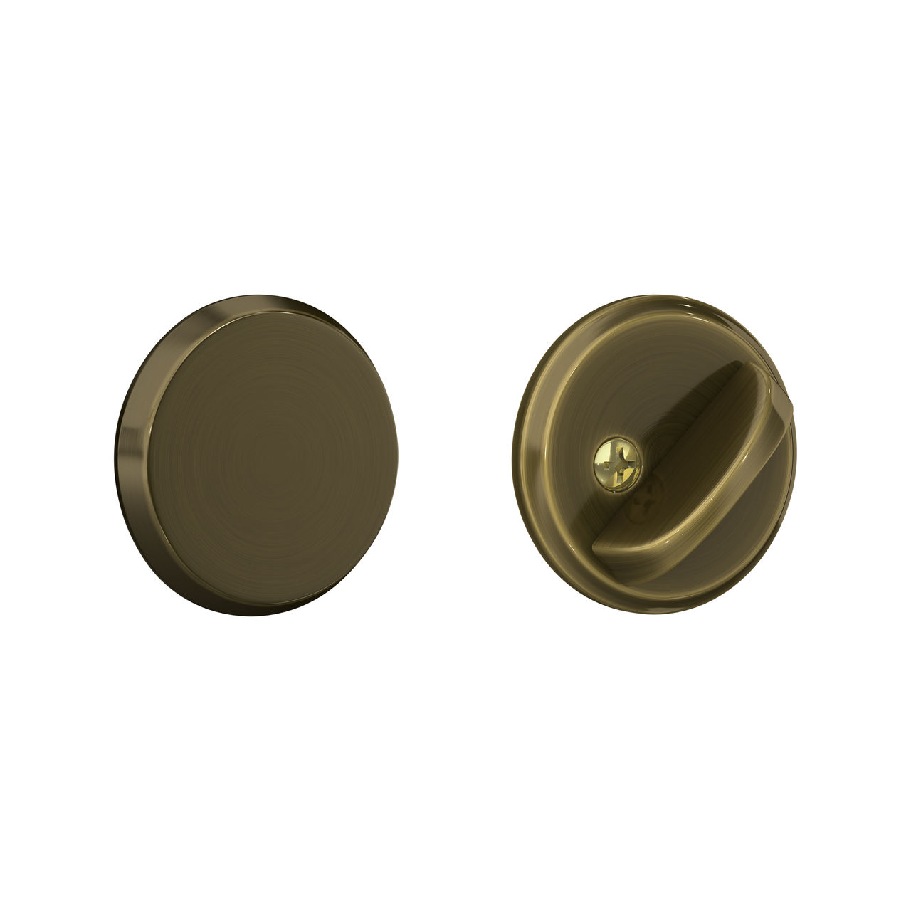 One Sided Deadbolt with Exterior Plate