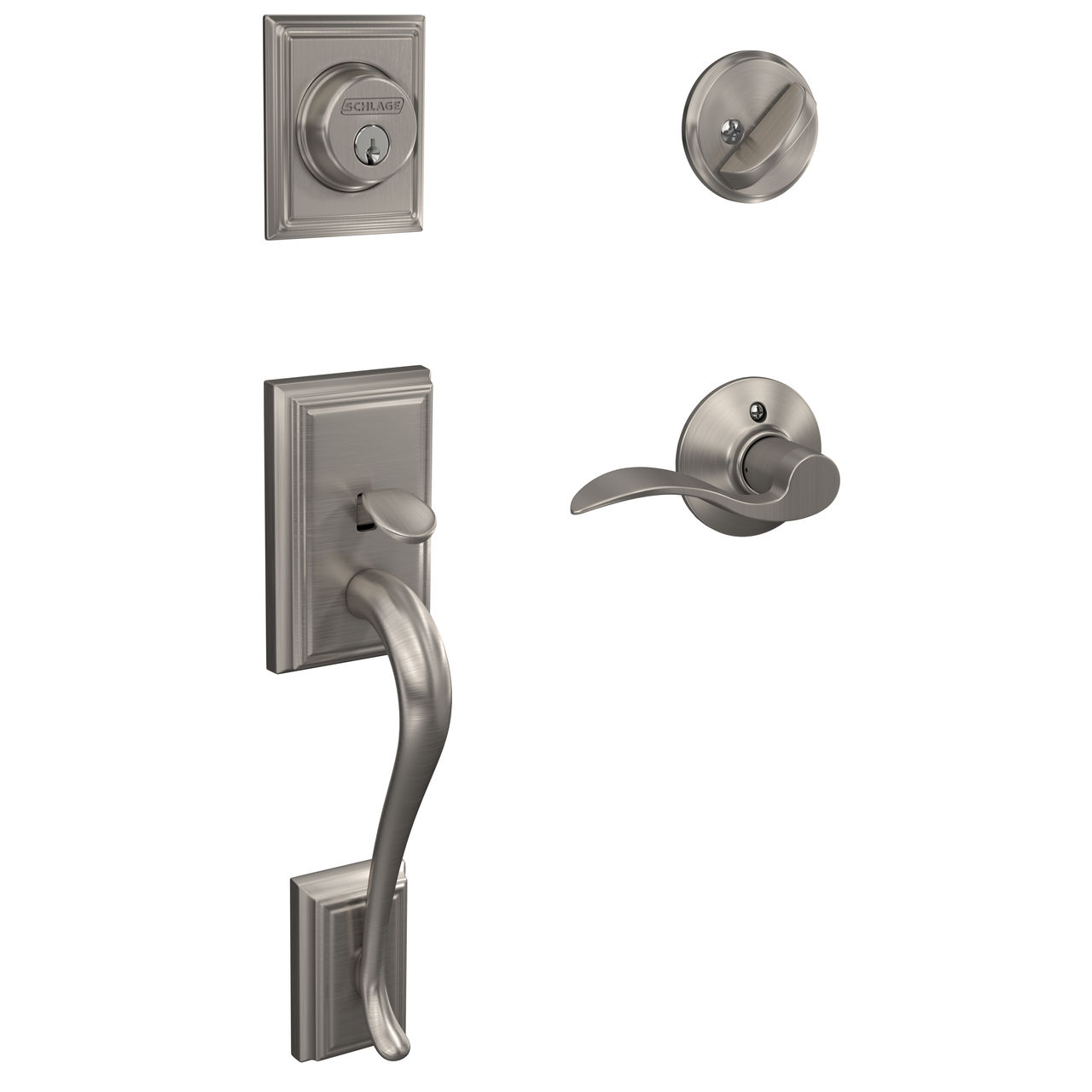 Single Cylinder Handleset and Accent Lever