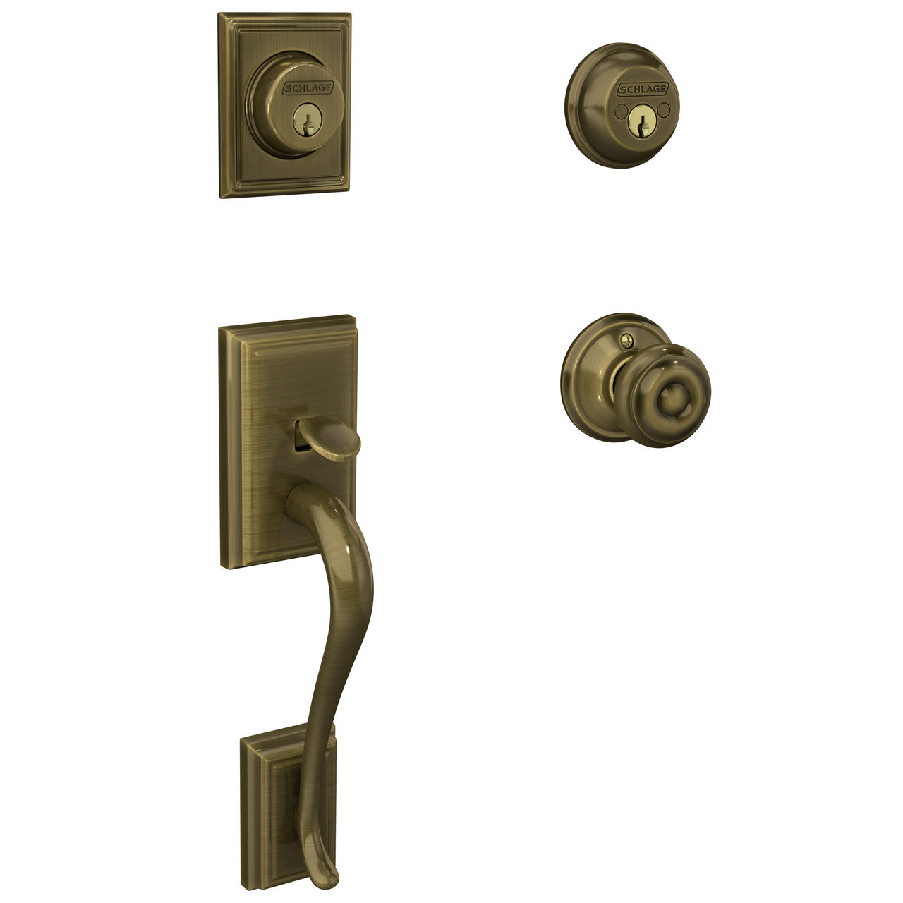 Double Cylinder Handleset and Georgian Knob
