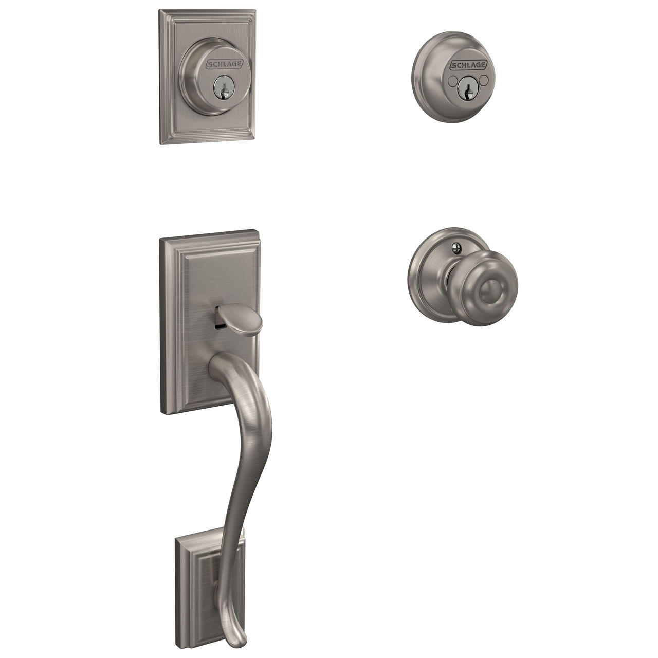 Double Cylinder Handleset and Georgian Knob