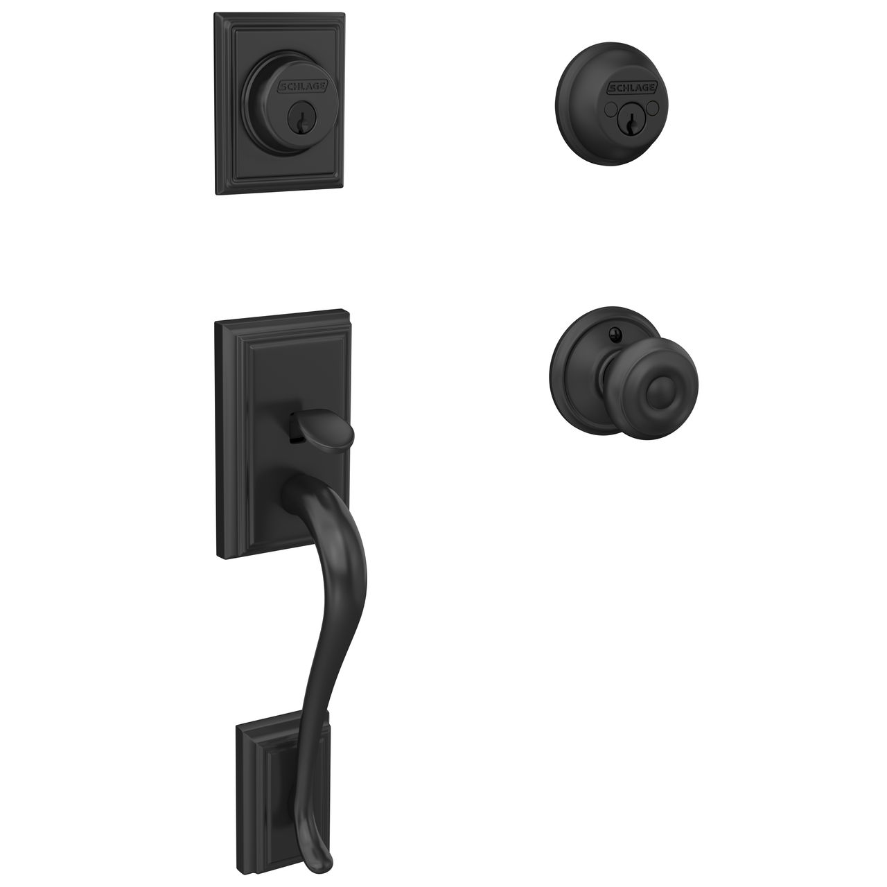 Double Cylinder Handleset and Georgian Knob