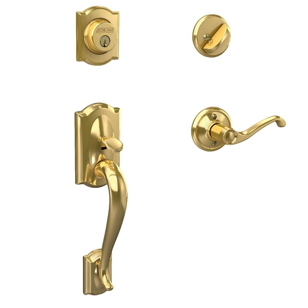 Single Cylinder Handleset and Flair Lever