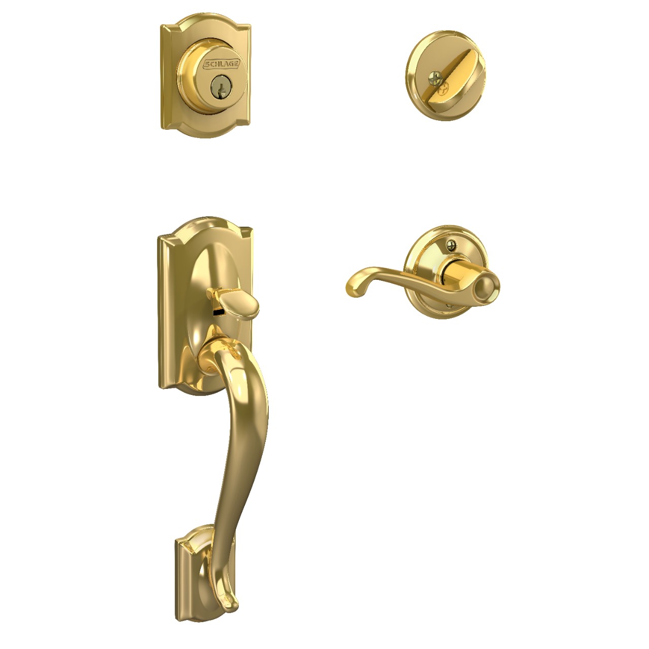 Single Cylinder Handleset and Flair Lever