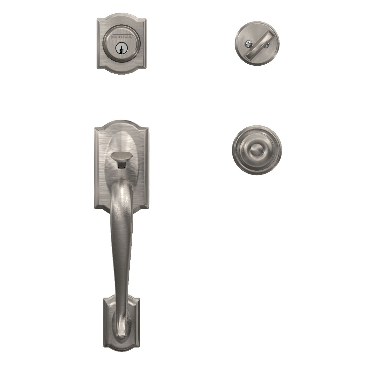 Ensemble de poignée Camelot à cylindre simple et bouton Georgian