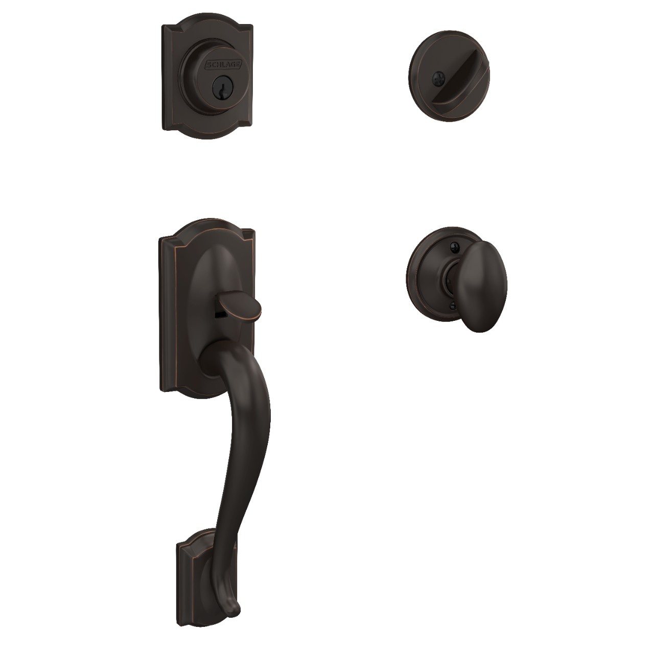 Single Cylinder Handleset and Siena Knob