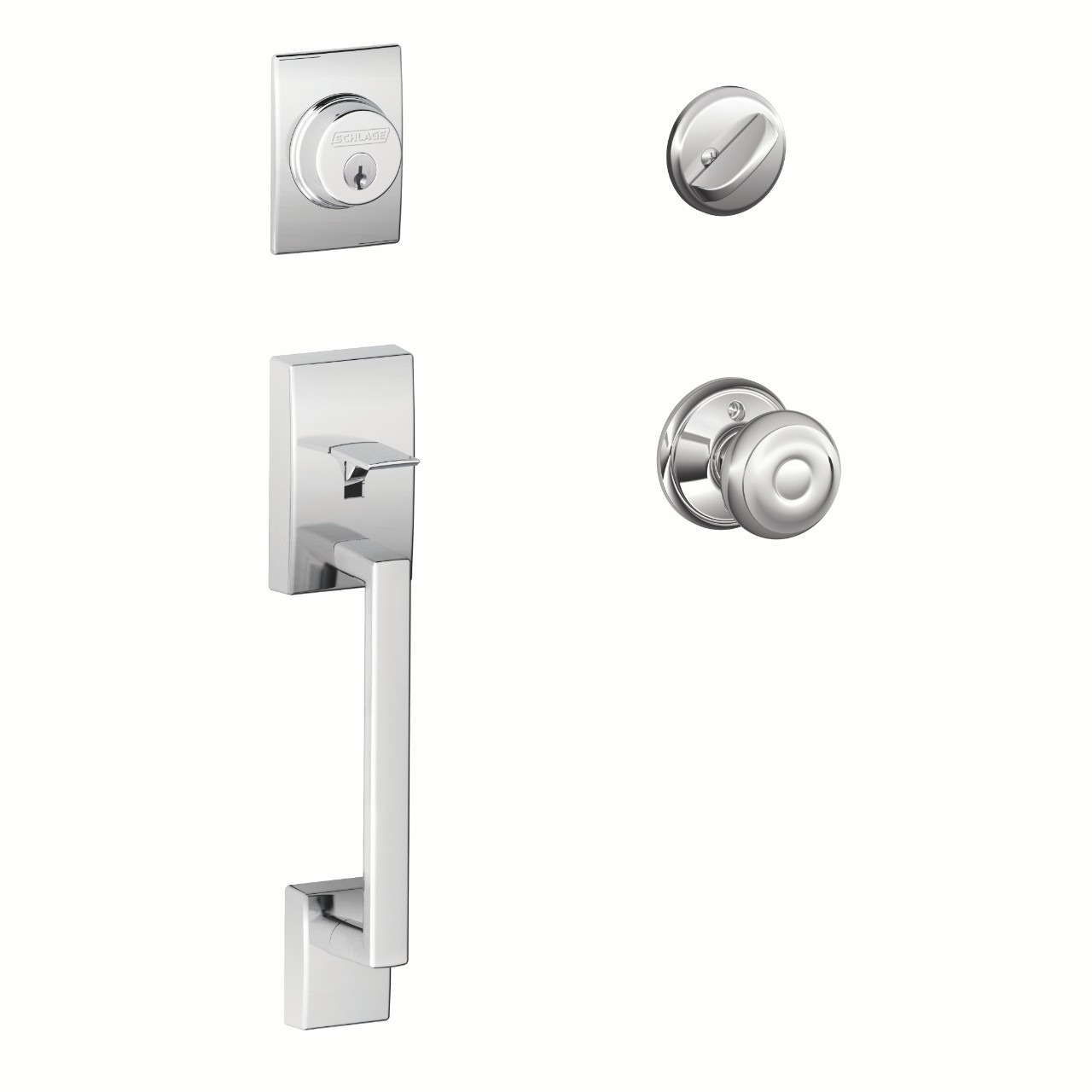 Single Cylinder Handleset and Georgian Knob