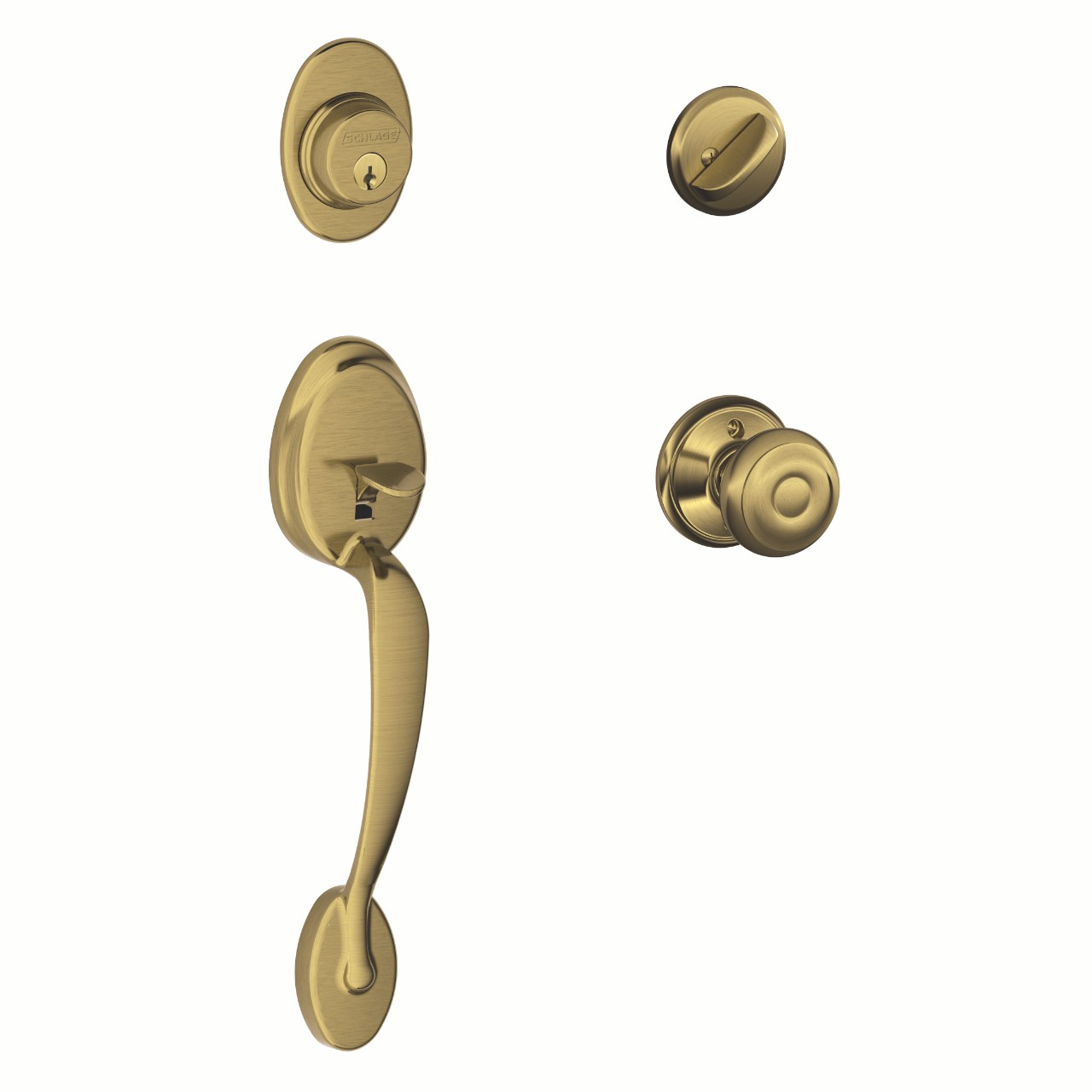 Single Cylinder Handleset and Georgian Knob