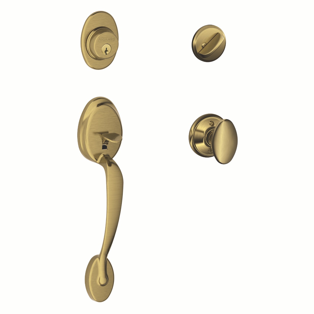 Single Cylinder Handleset and Siena Knob
