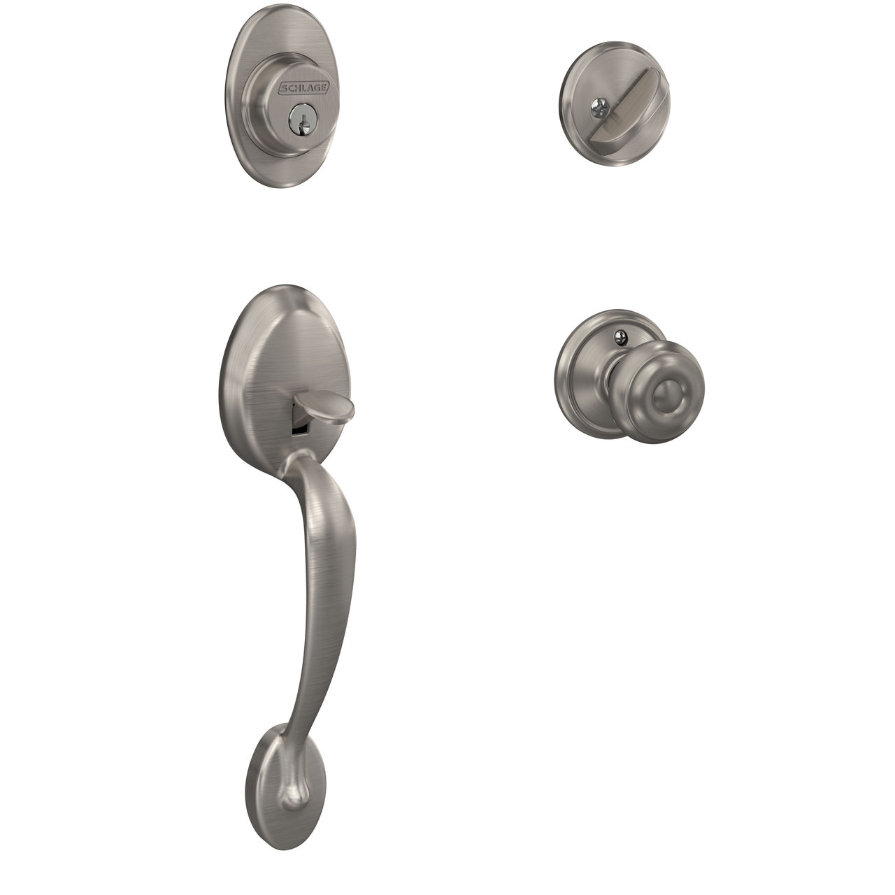 Single Cylinder Handleset and Georgian Knob