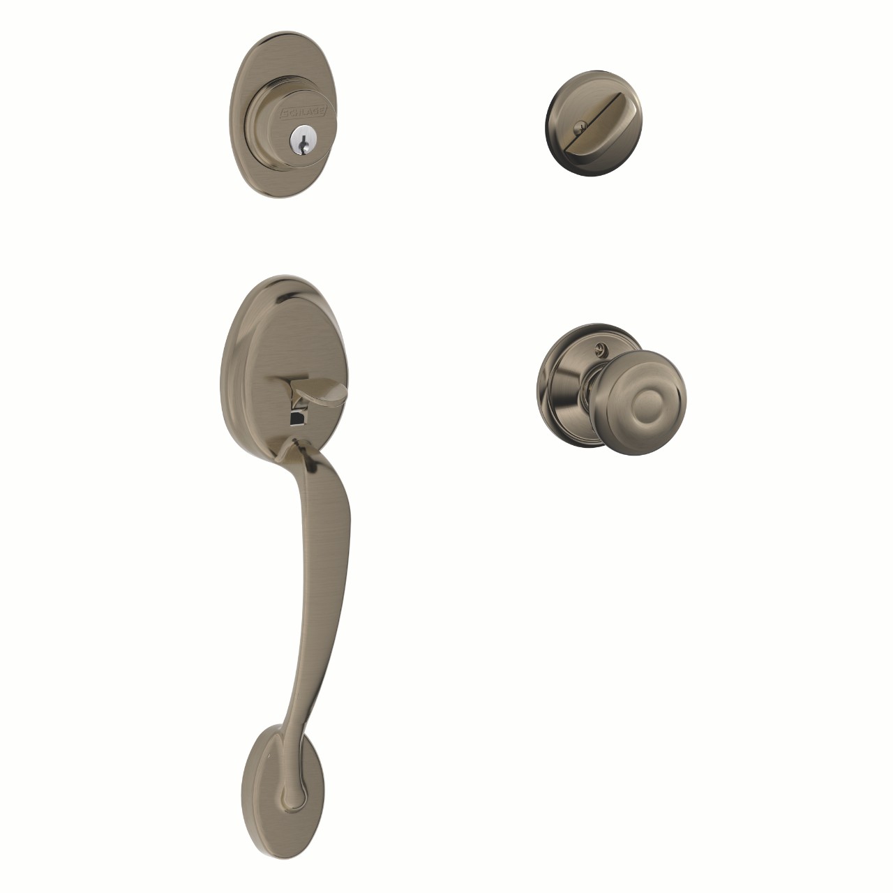 Single Cylinder Handleset and Georgian Knob
