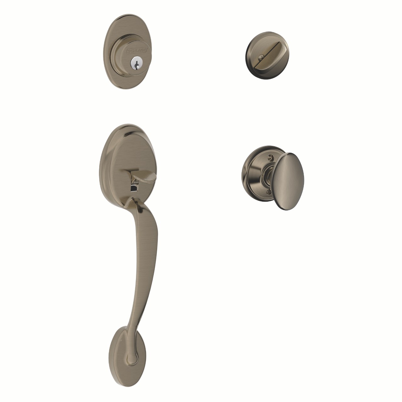 Single Cylinder Handleset and Siena Knob