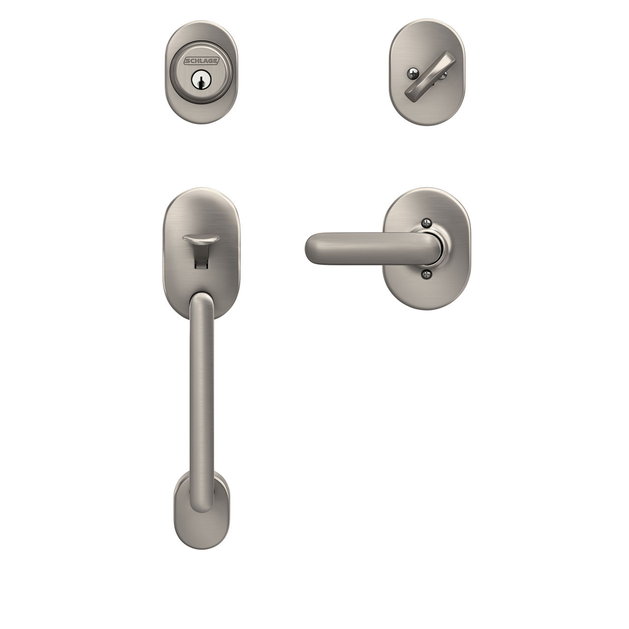 Single Cylinder Handleset and Davlin Lever with Remsen Trim