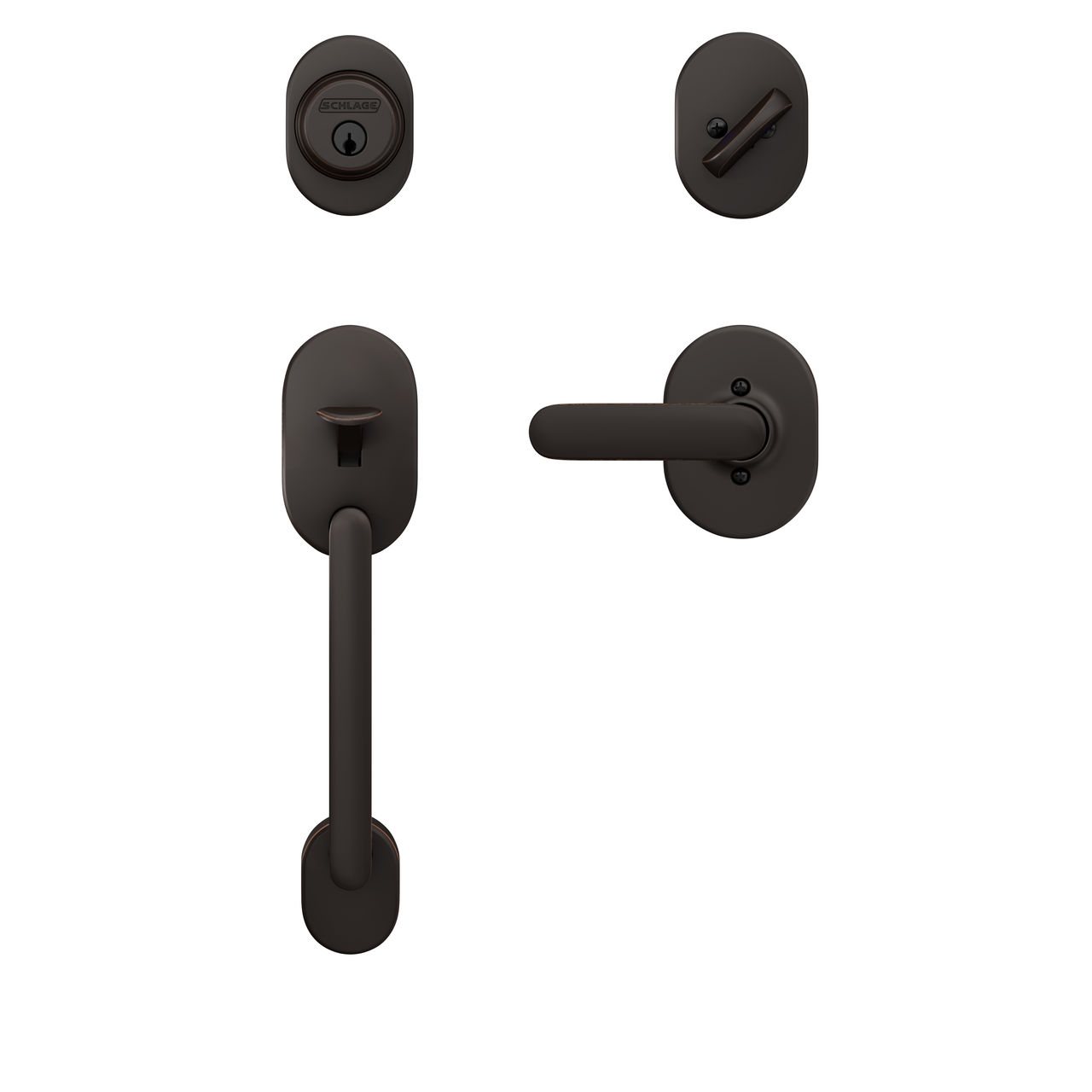 Single Cylinder Handleset and Davlin Lever with Remsen Trim