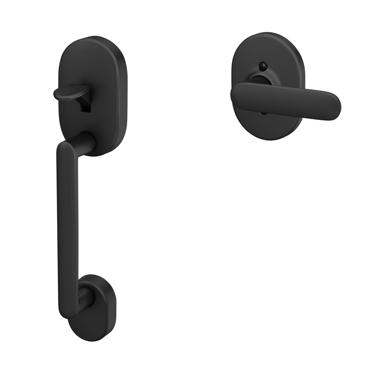 Front Entry Handle and Davlin Lever with Remsen Trim