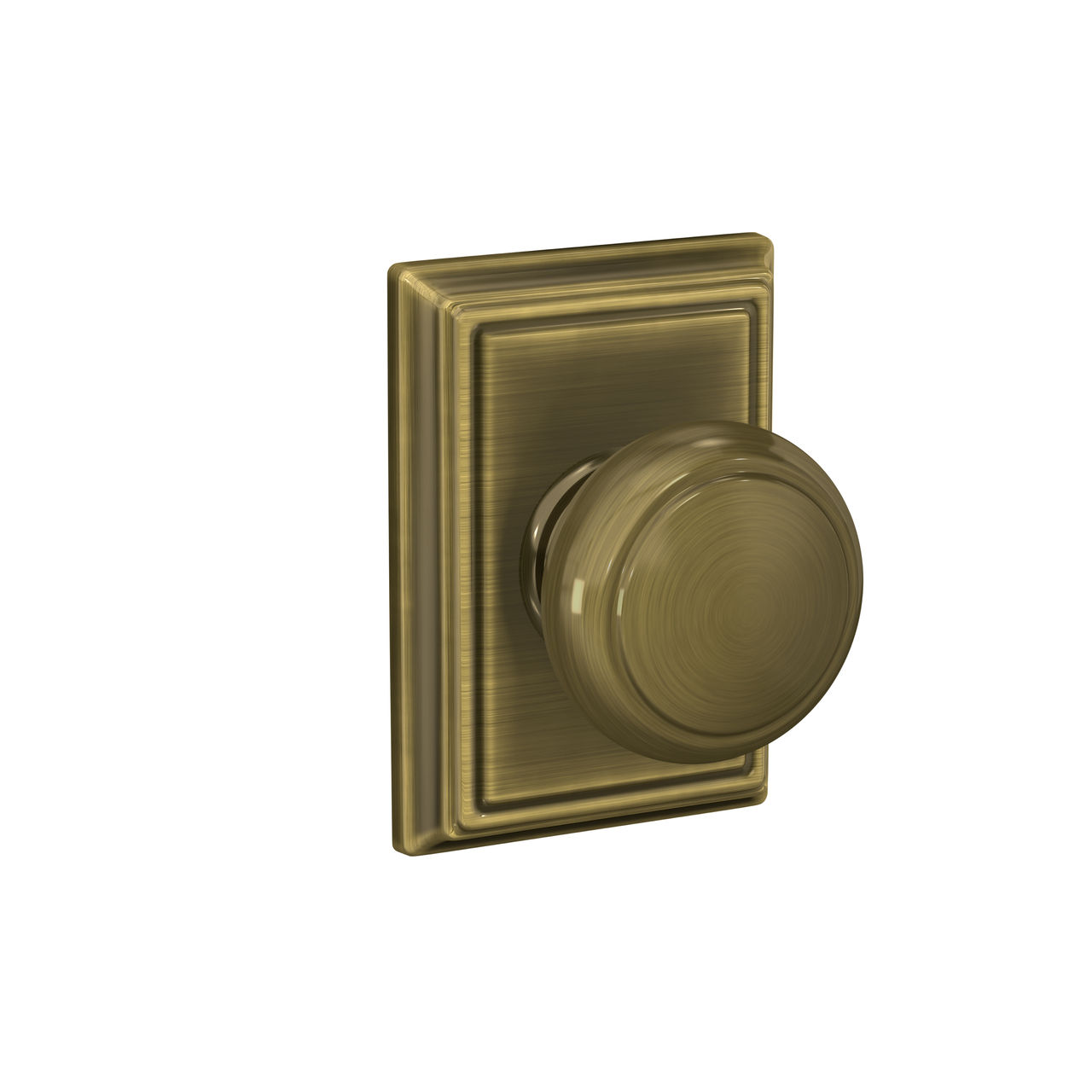 Serrure avec bouton Andover et garniture Addison pour vestibule et garde-robe