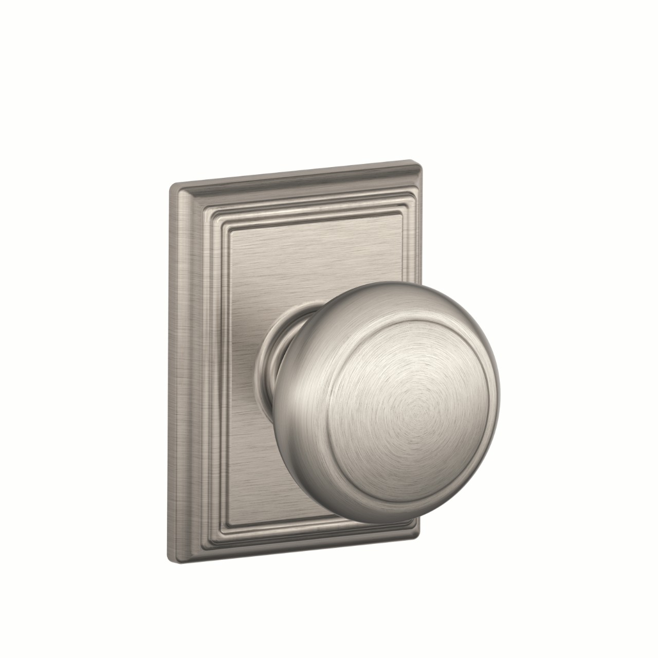 Serrure avec bouton Andover et garniture Addison pour vestibule et garde-robe