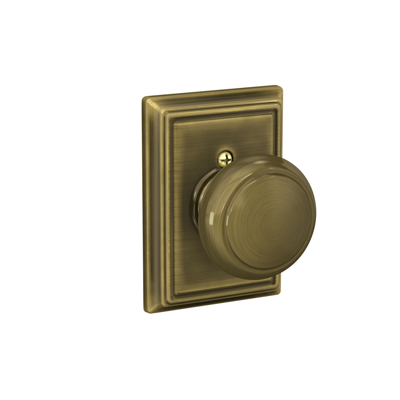 Serrure sans rotation avec bouton Andover et garniture Addison