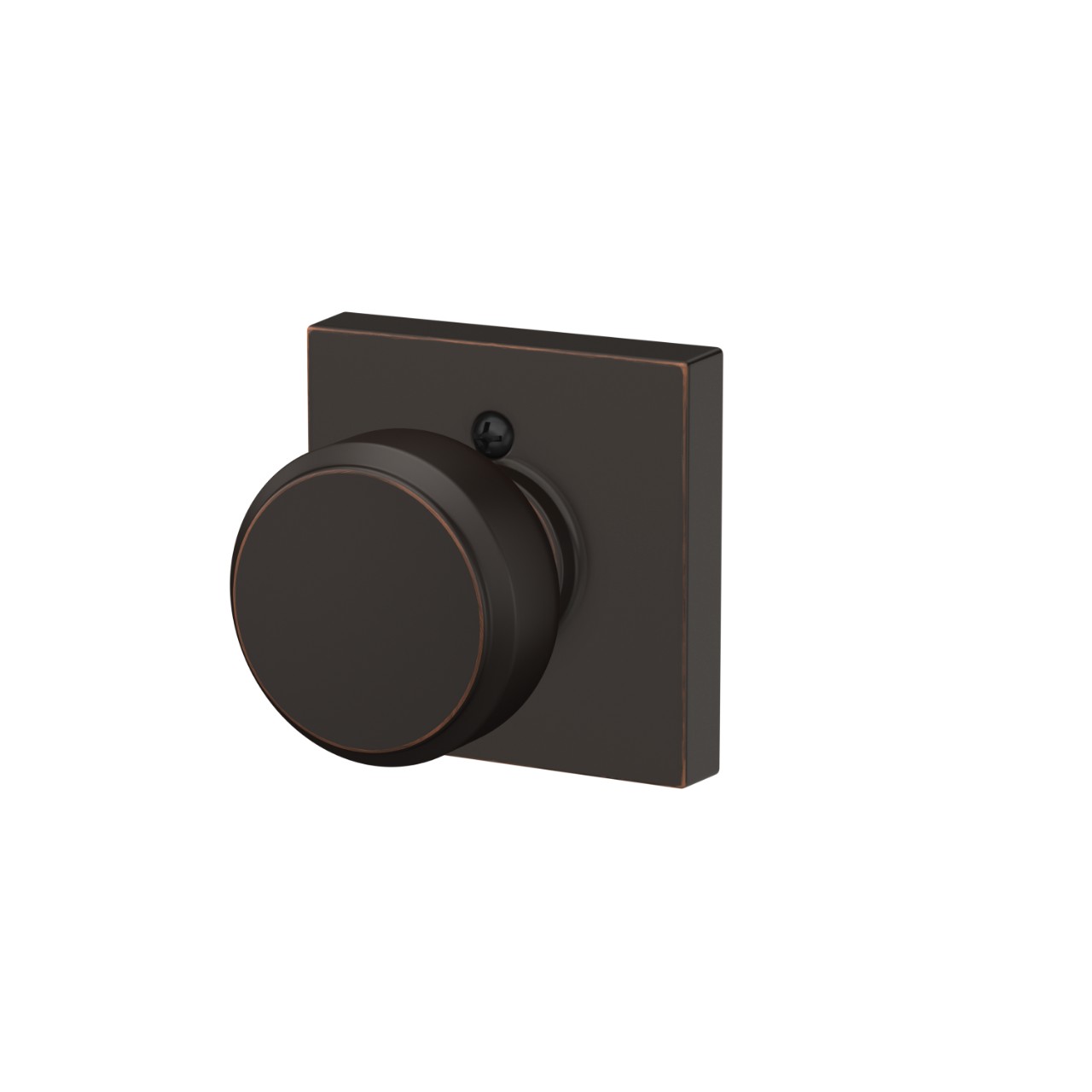 Serrure sans rotation avec bouton Bowery et garniture Collins