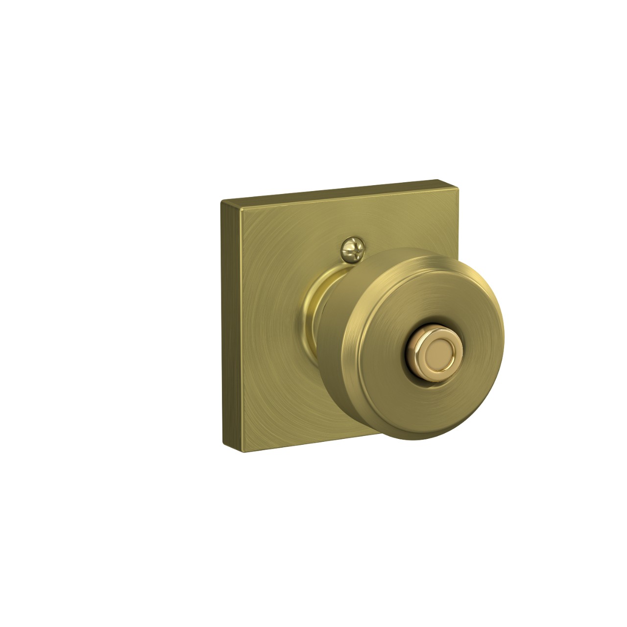 Serrure avec bouton Bowery et garniture Collins pour chambre de bain et chambre à coucher