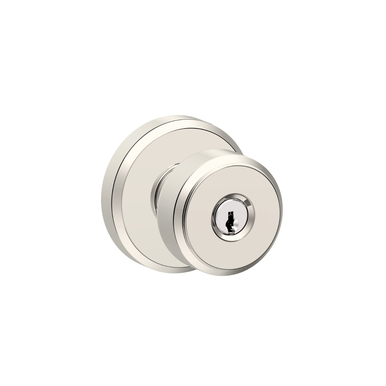 Serrure d’entrée à clé avec bouton Bowery et garniture Greyson