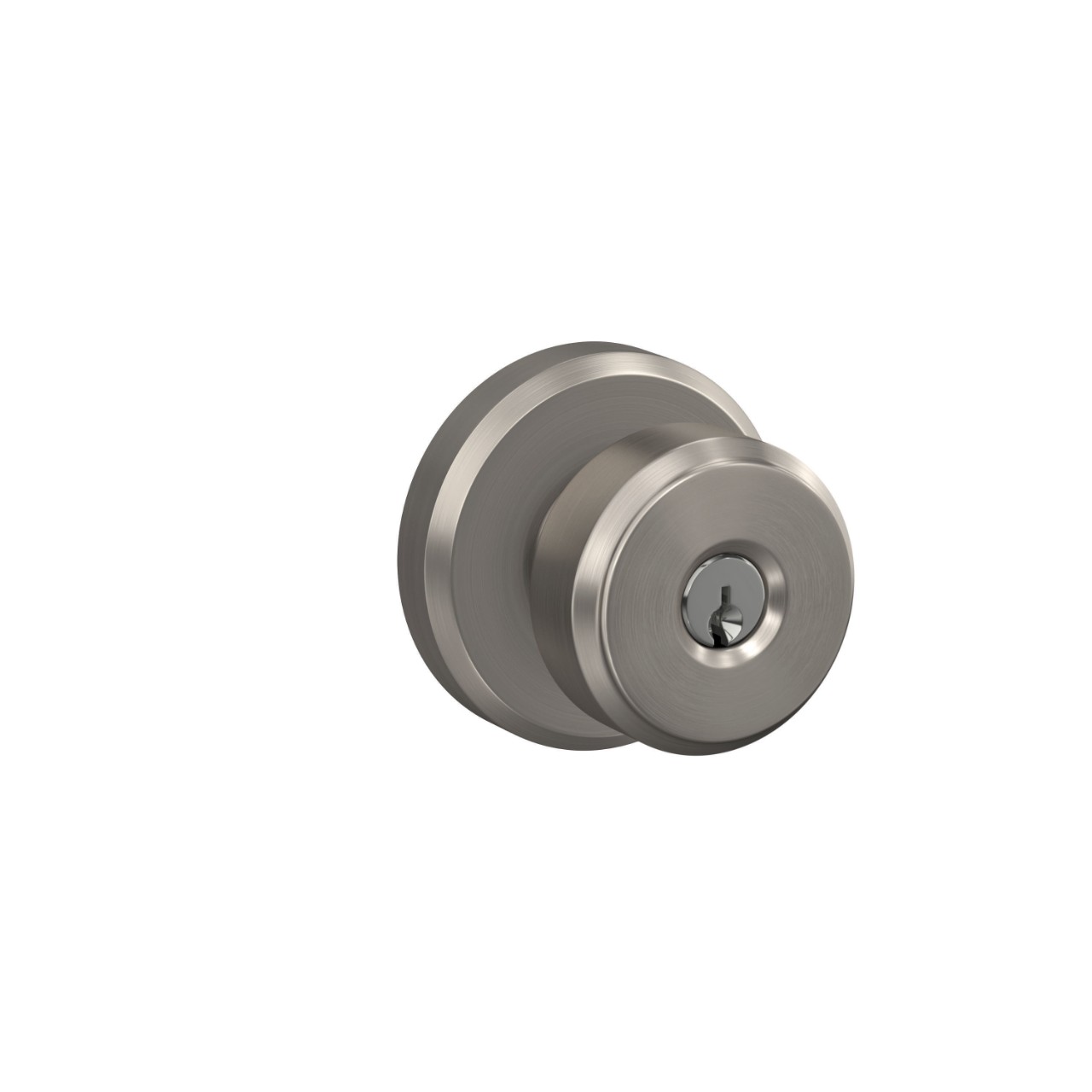 Serrure d’entrée à clé avec bouton Bowery et garniture Greyson