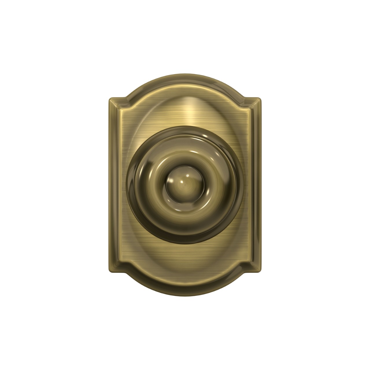 Serrure avec bouton Georgian et garniture Camelot pour vestibule et garde-robe