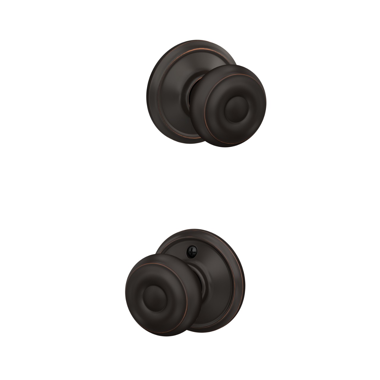 Serrure avec bouton Georgian pour vestibule et garde-robe