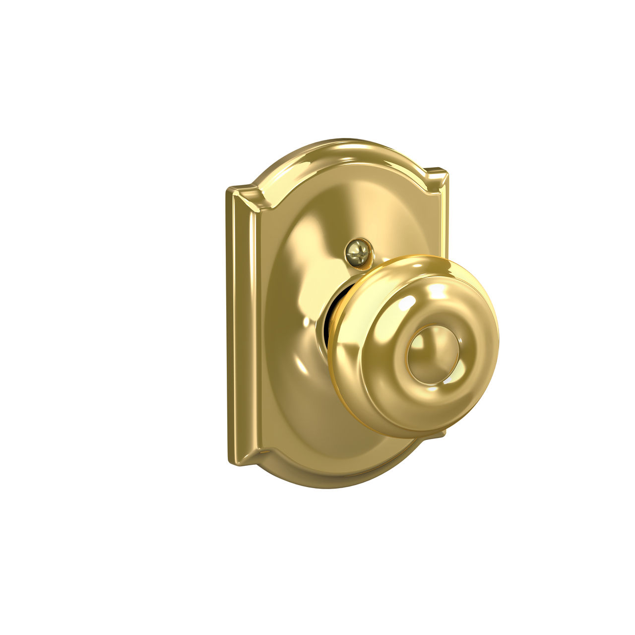 Serrure sans rotation avec bouton Georgian et garniture Camelot