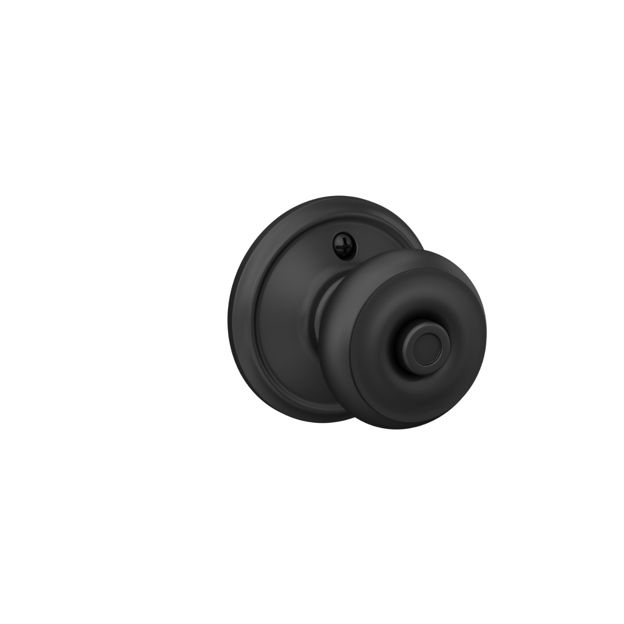 Serrure avec bouton Georgian pour chambre de bain et chambre à coucher
