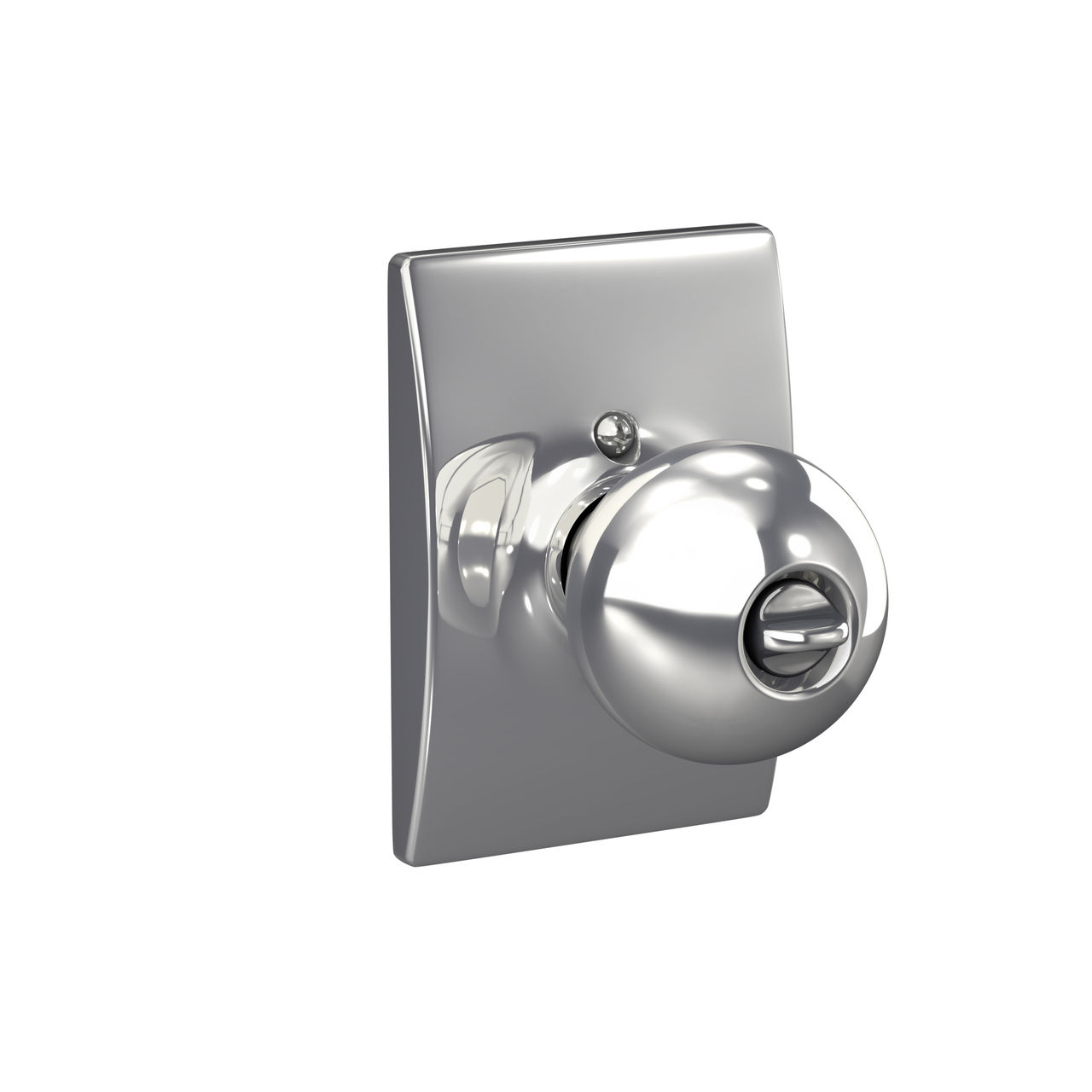 Serrure d’entrée à clé avec bouton Orbit et garniture Century