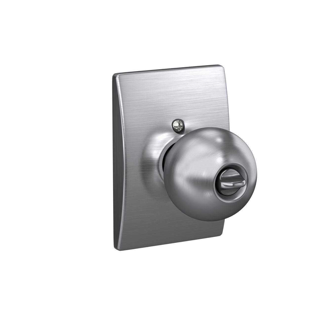 Serrure d’entrée à clé avec bouton Orbit et garniture Century