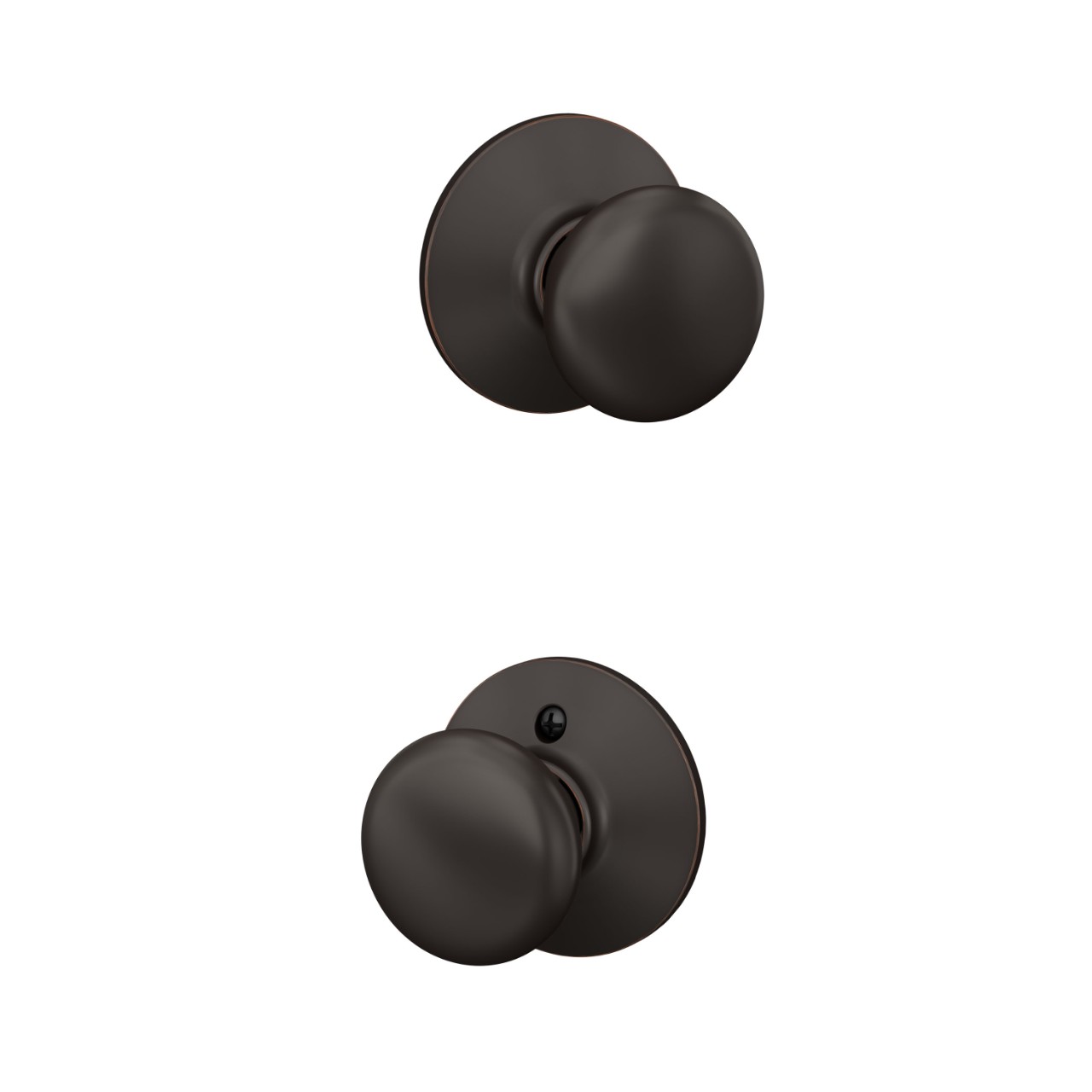 Serrure avec bouton Plymouth pour vestibule et garde-robe