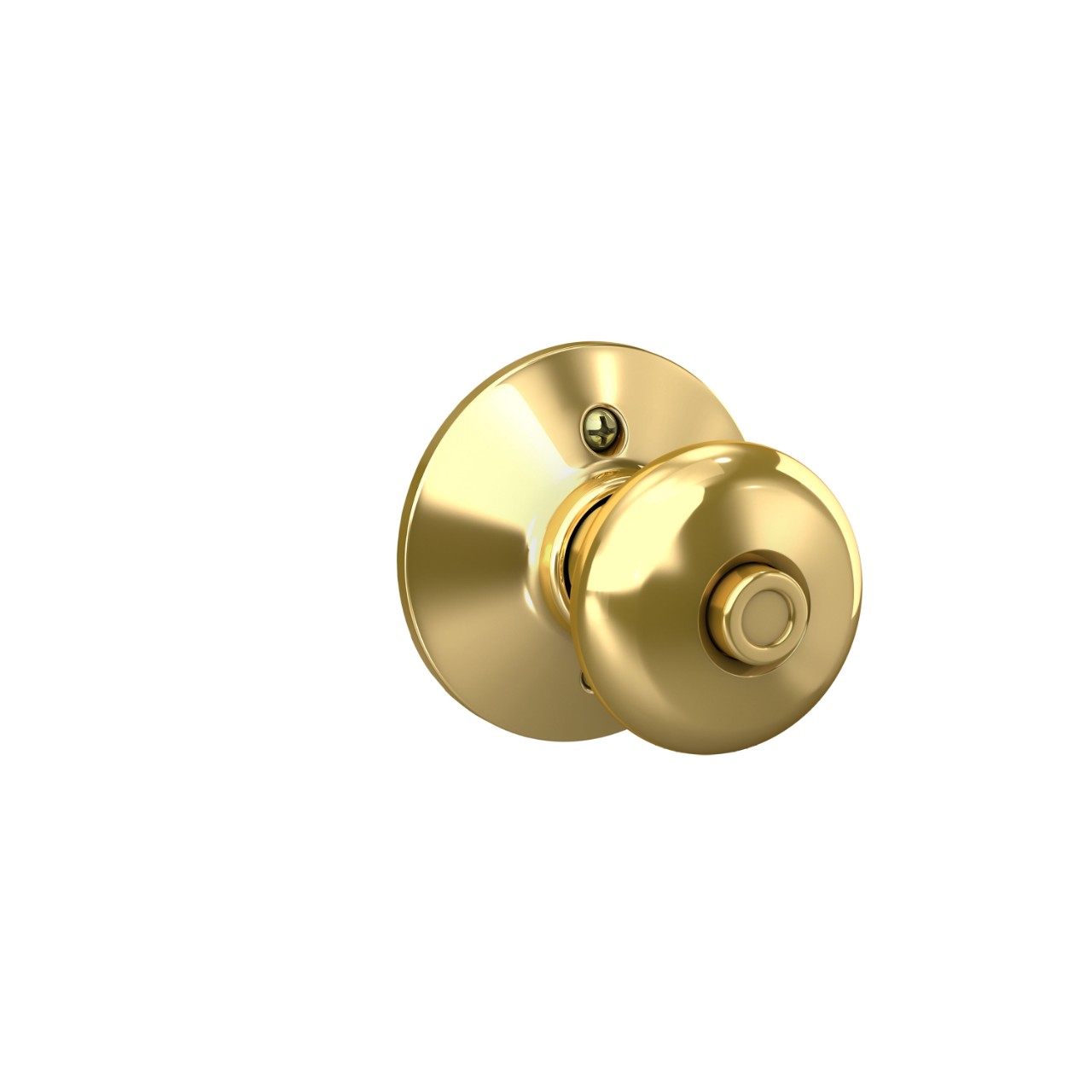 Serrure avec bouton Plymouth pour chambre de bain et chambre à coucher