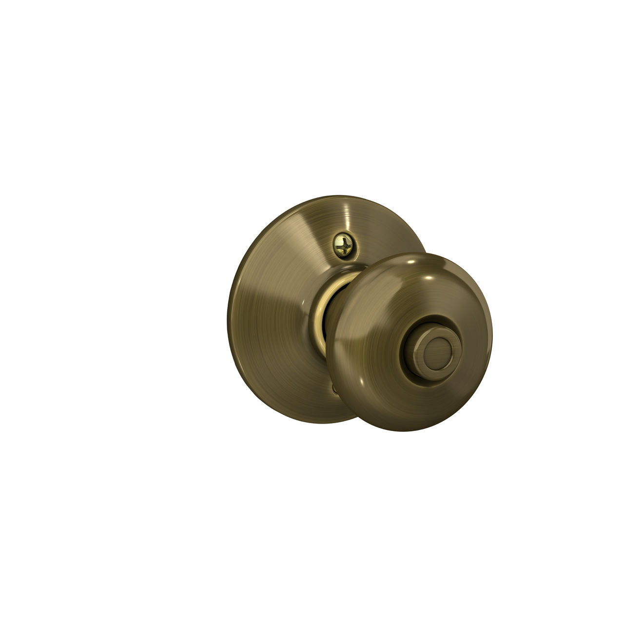 Serrure avec bouton Plymouth pour chambre de bain et chambre à coucher