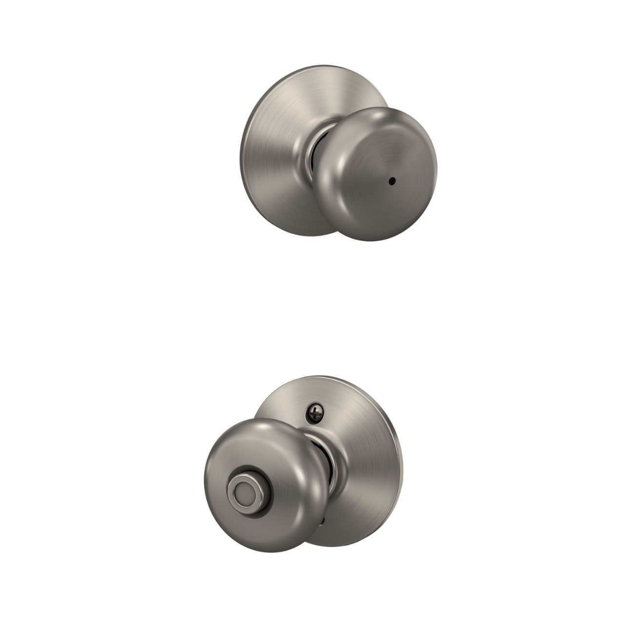 Serrure avec bouton Plymouth pour chambre de bain et chambre à coucher